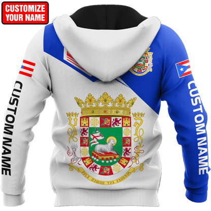 Customize Name Puerto Rico 3D All Over Printed Unisex Shirts