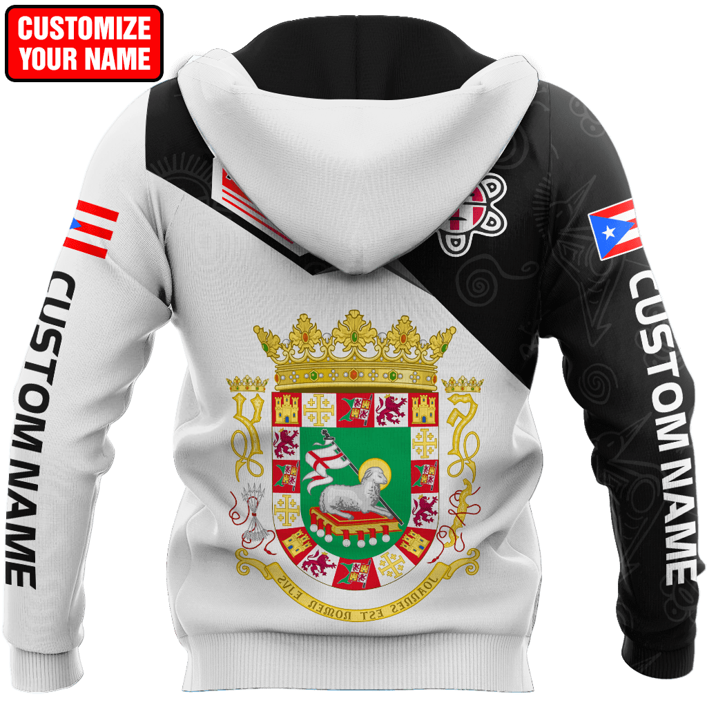 Customize Name Puerto Rico 3D All Over Printed Unisex Shirts