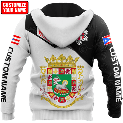 Customize Name Puerto Rico 3D All Over Printed Unisex Shirts