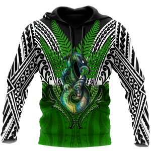 Premium Manaia Silver Fern 3D All Over Printed Unisex Shirts