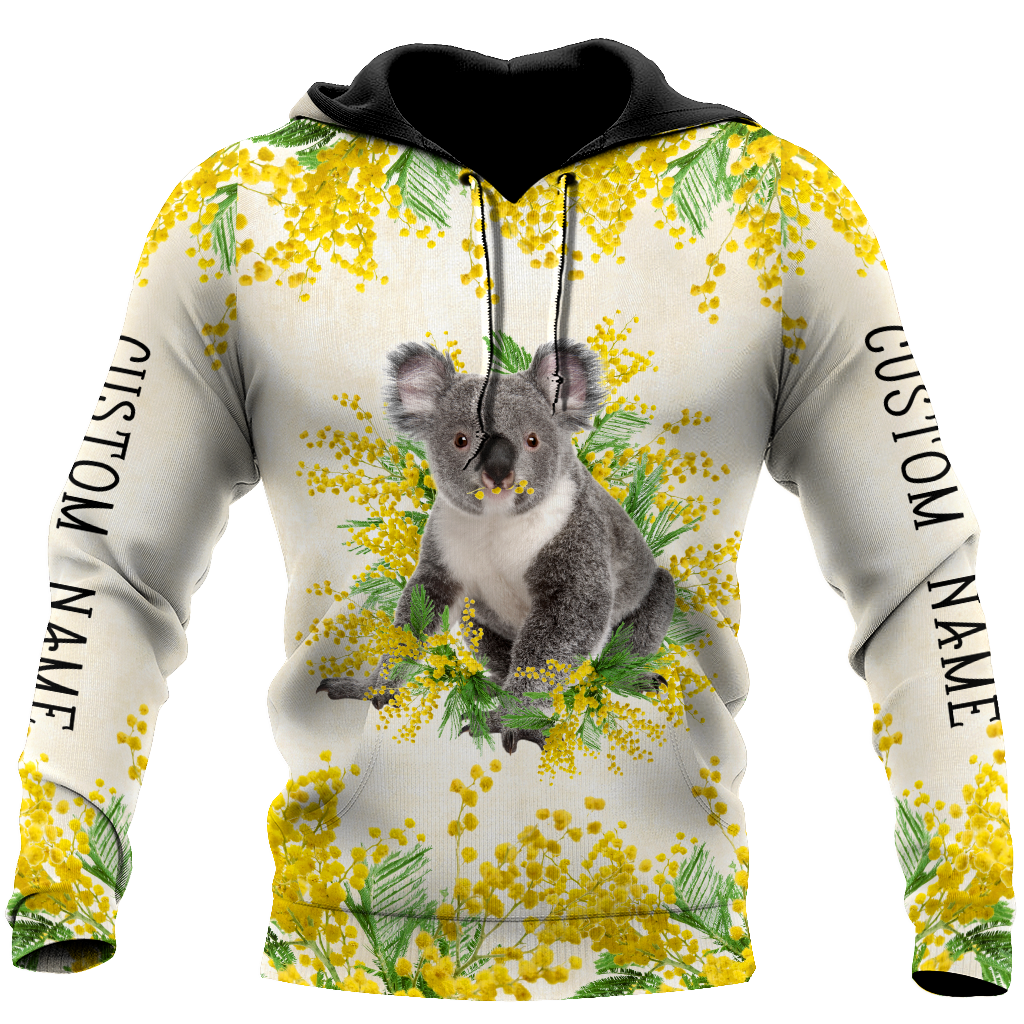 Custom name Australia Koala Golden Wattle Shirts