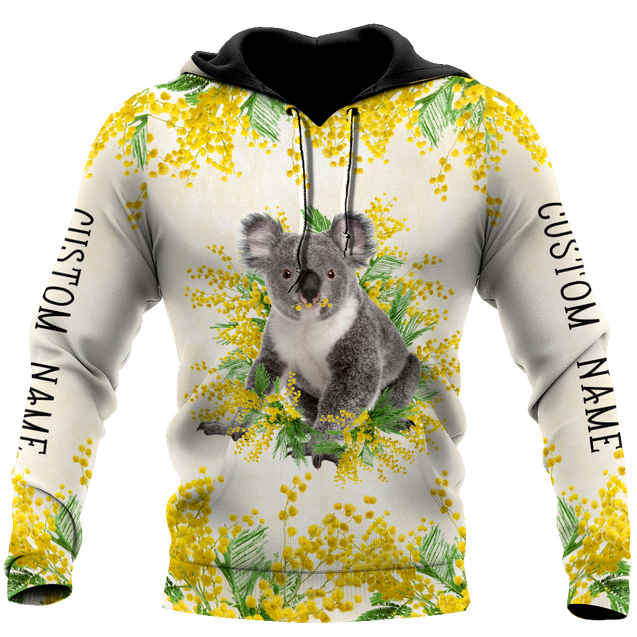 Custom name Australia Koala Golden Wattle Shirts