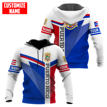 Customize Name Puerto Rico 3D All Over Printed Unisex Shirts