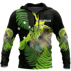 Premium Aotearoa Kakapo Bird 3D All Over Printed Unisex Shirts