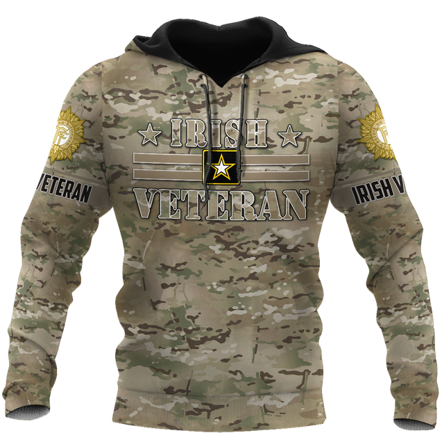 Irish Veteran 3D Hoodie Shirt For Men And Women