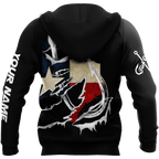 Custom name Hooked on fishing Texas design 3d print shirts