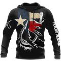 Custom name Hooked on fishing Texas design 3d print shirts