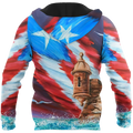 Custom Name Great Waves Puerto Rico Hoodie For Men And Women MH15032101