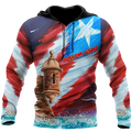 Custom Name Great Waves Puerto Rico Hoodie For Men And Women MH15032101