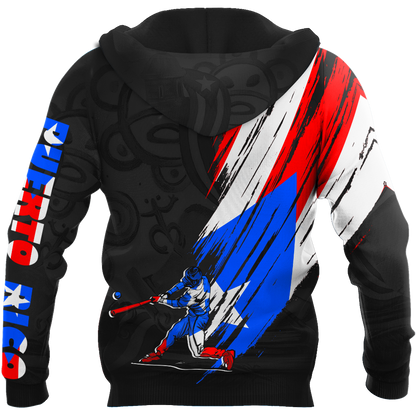 Custom Name Baseball Puerto Rico Hoodie For Men And Women MH15032102