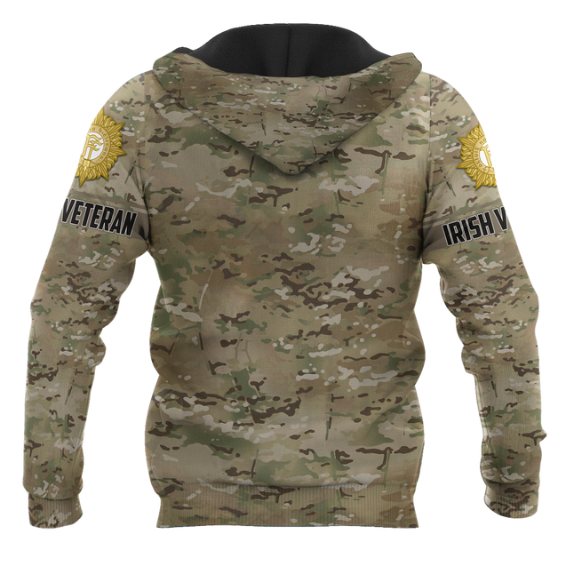 Irish Veteran 3D Hoodie Shirt For Men And Women