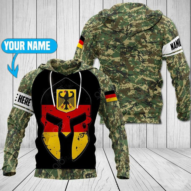 Germany Army Helmet Premium Personalized Unisex Hoodie 3D All Over Printed Camo