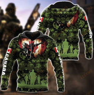 Personalized Name XT Canadian Veteran - Remembrance Day Pullover 3D All Over Printed Shirts 15032111.CXT