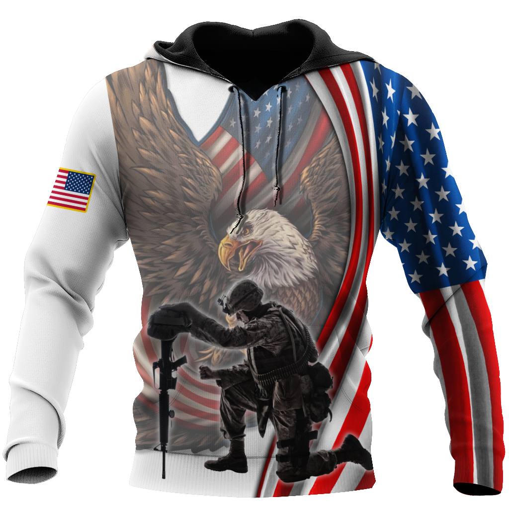 US Veteran 3D All Over Printed Unisex Hoodie