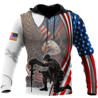 US Veteran 3D All Over Printed Unisex Hoodie