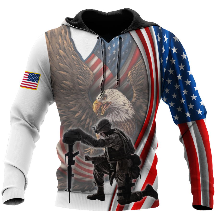 US Veteran 3D All Over Printed Unisex Hoodie