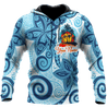 Amazing Polynesian Frangipani Personalized Unisex Deluxe Hoodie ML