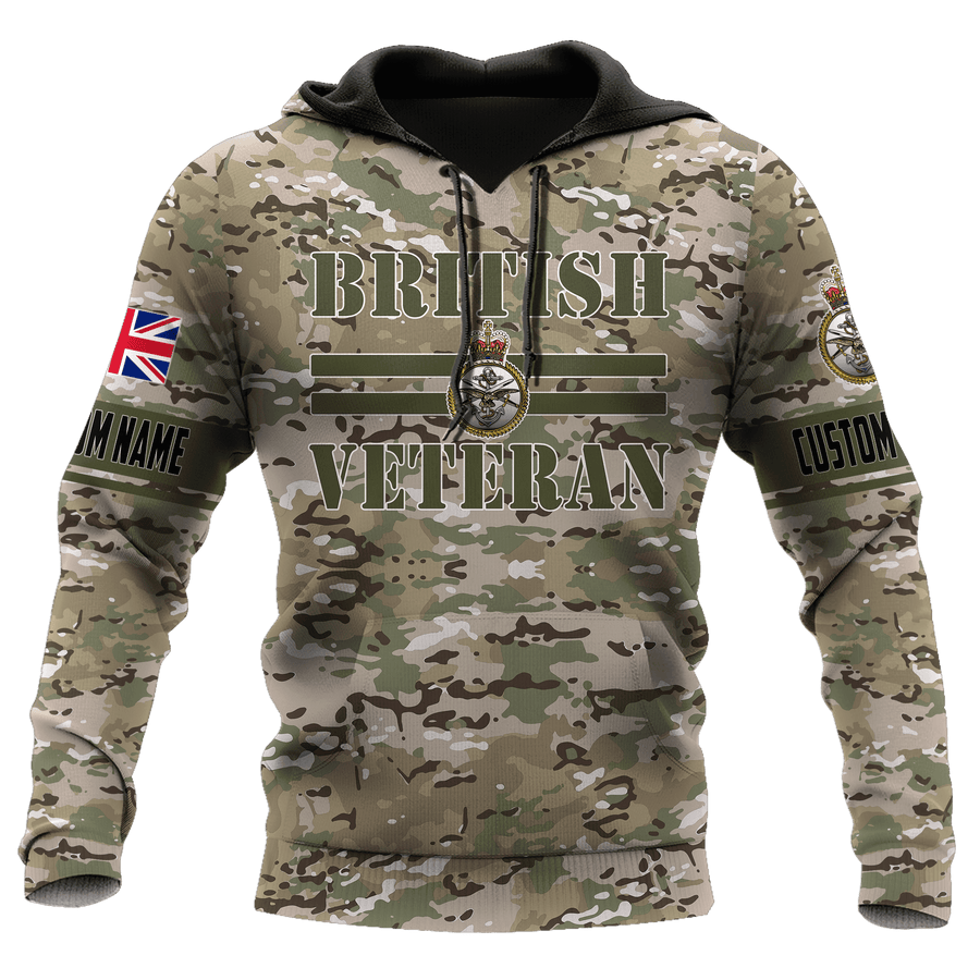 Custom Name XT British Veteran 3D Printed Shirts Pi15052105