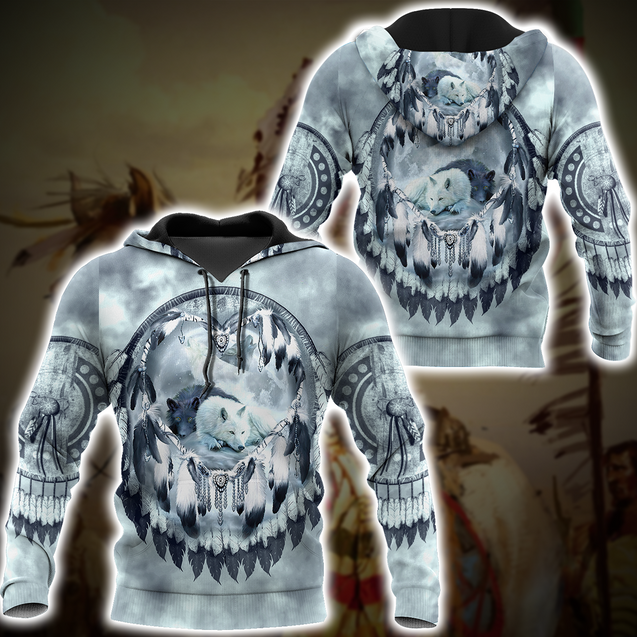 Premium Unisex Hoodie Couple Wolf 3D All Over Printed ML