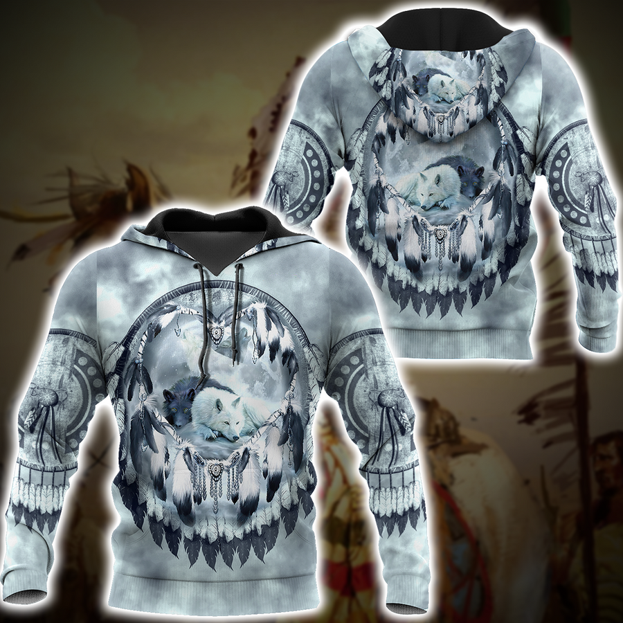 Premium Unisex Hoodie Couple Wolf 3D All Over Printed ML