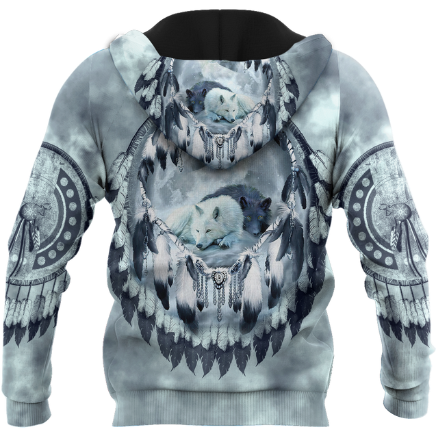Premium Unisex Hoodie Couple Wolf 3D All Over Printed ML
