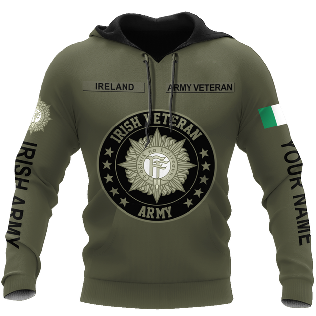 Irish Army 3D Hoodie Shirt For Men And Women