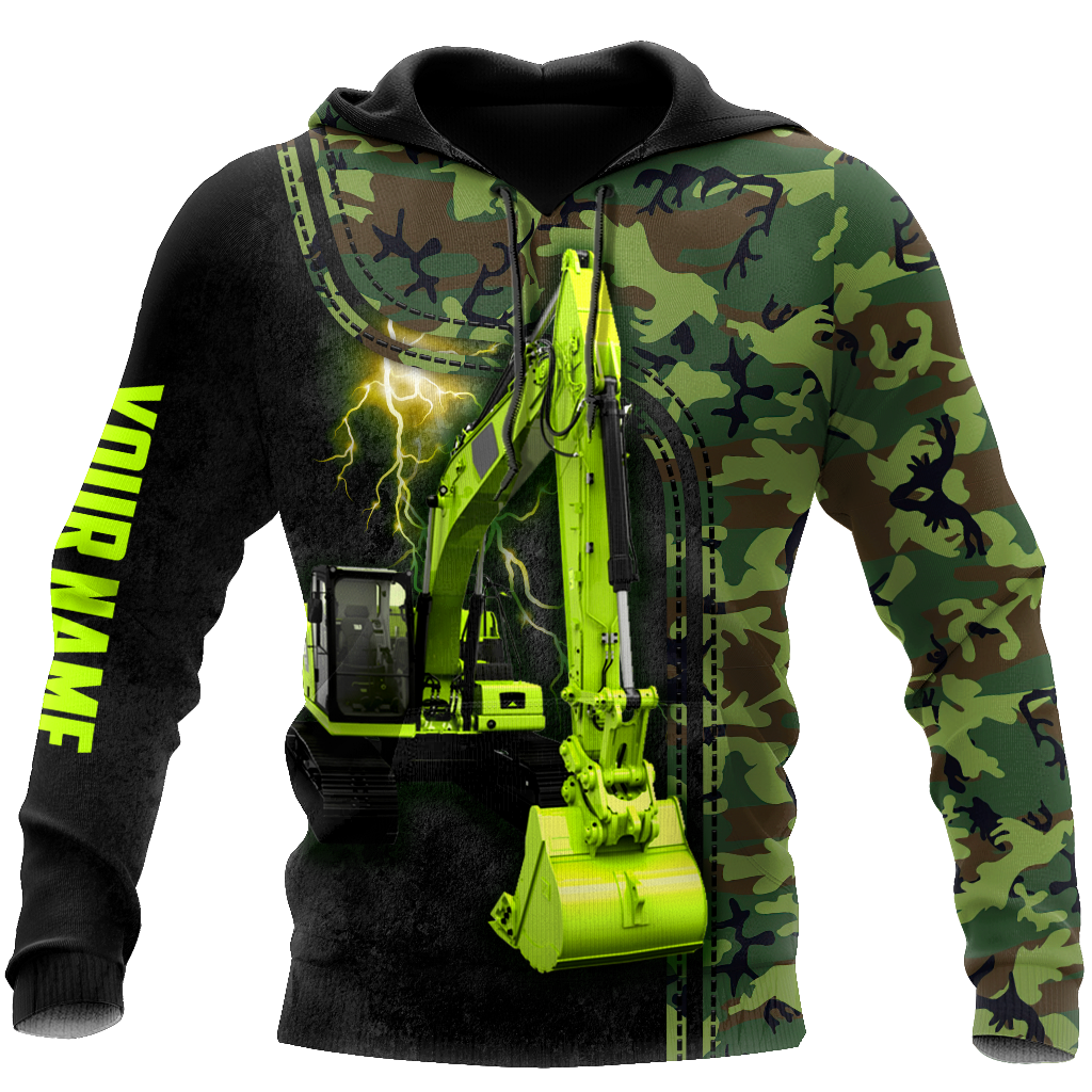 Customized Name Excavator 3D All Over Printed Unisex Shirt