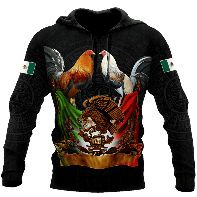 Rooster Mexico 3D All Over Printed Unisex Hoodie