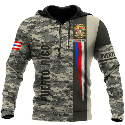 Customize Name Puerto Rico 3D All Over Printed Unisex Shirts