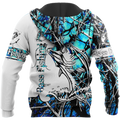 Bass Fishing Sport Blue Camo tattoo 3D shirts for men and women