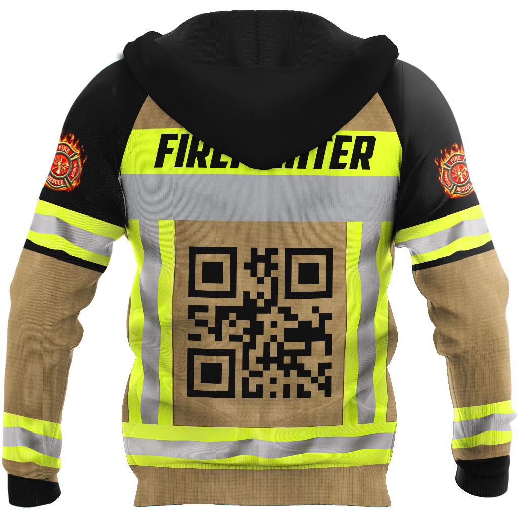 Customize QR Code Firefighter Hoodie For Men And Women MH17022101