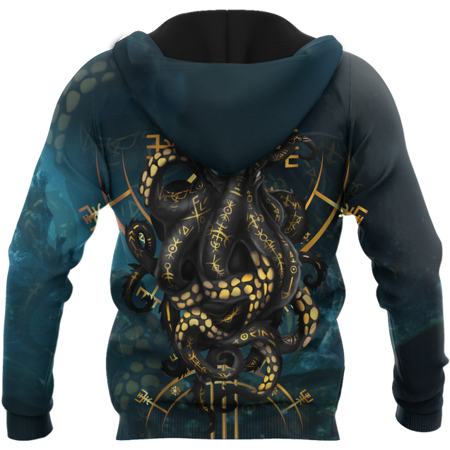 Premium Unisex Hoodie Kraken Octopus King of The Seven Seas III ML