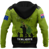 Premium Unisex Hoodie Green Lest We Forget Anzac Day ML