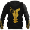 African Golden Dashiki Pattern 3D Over Printed Unisex Deluxe Hoodie ML