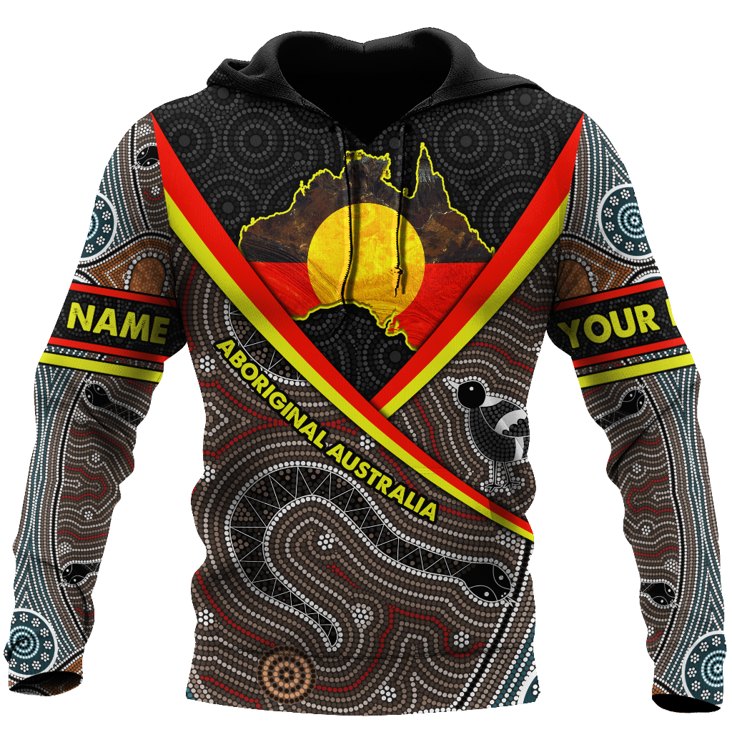 Custom name Proud to be aboriginal Totem Brown 3d printed Cloak