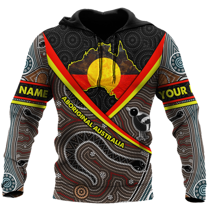 Custom name Proud to be aboriginal Totem Brown 3d printed Cloak