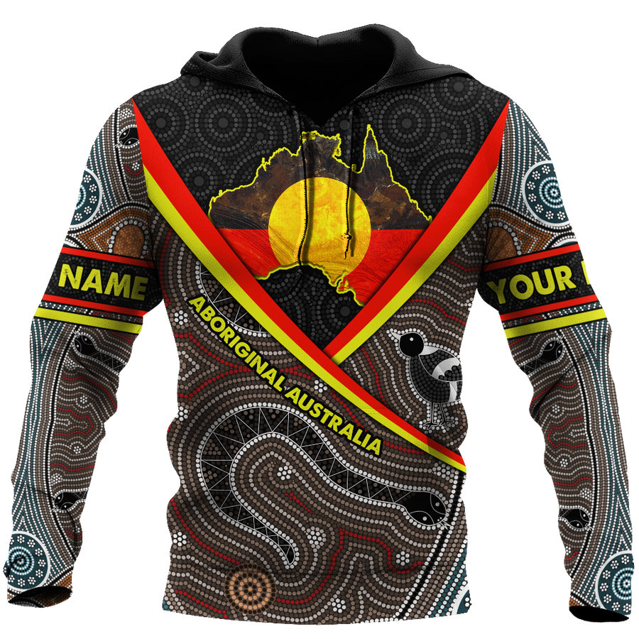 Custom name Proud to be aboriginal Totem Brown 3d printed shirts