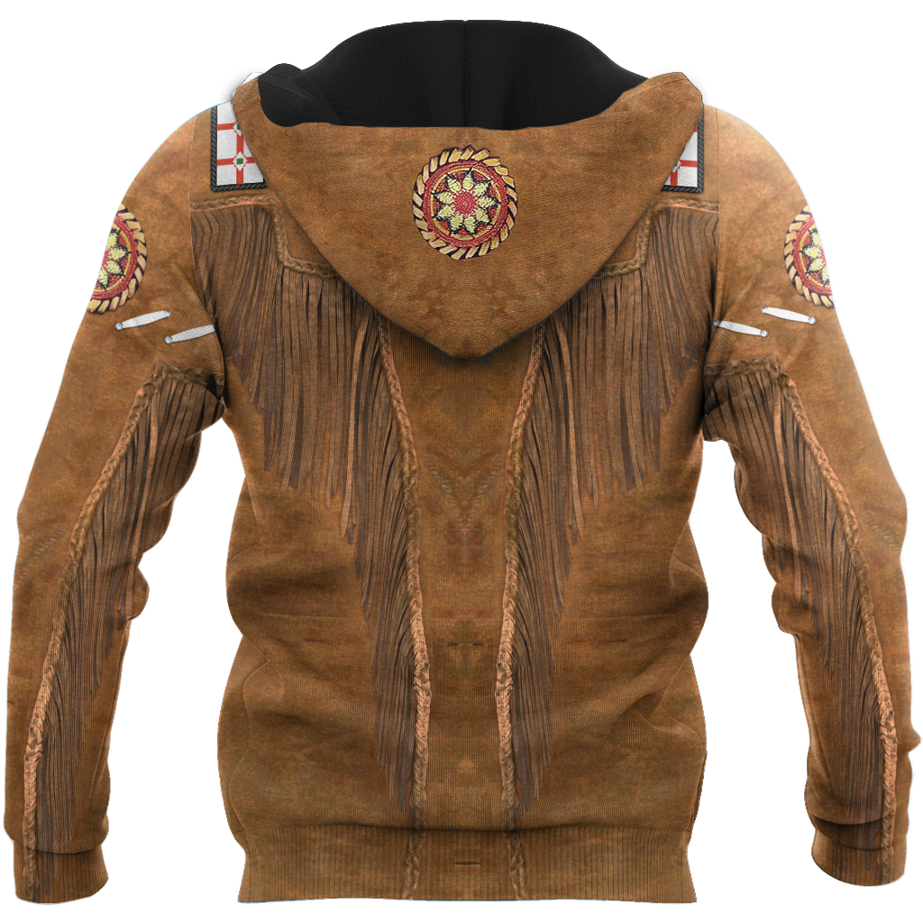 Native Cowboy Jacket No18 Cosplay 3D Over Printed Unisex Deluxe Hoodie ML
