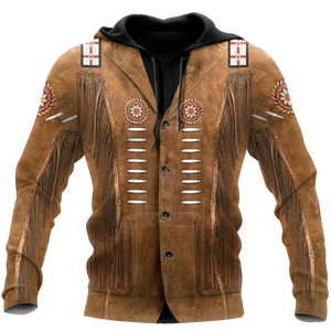Native Cowboy Jacket No18 Cosplay 3D Over Printed Unisex Deluxe Hoodie ML