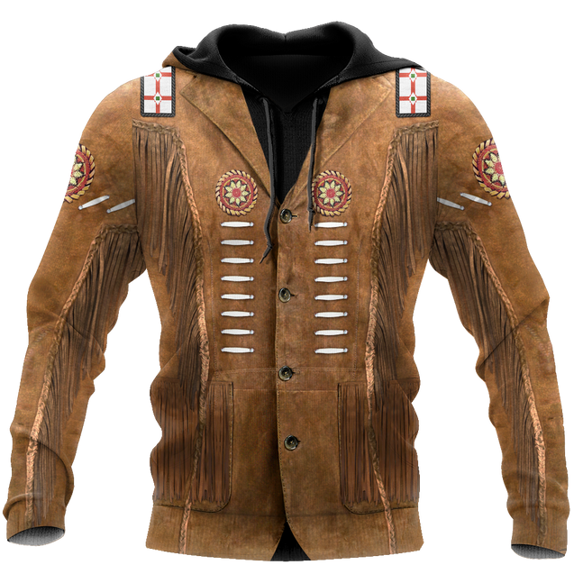 Native Cowboy Jacket No18 Cosplay 3D Over Printed Unisex Deluxe Hoodie ML