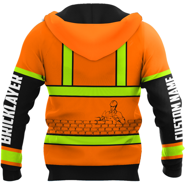 Premium Unisex Hoodie Customize Bricklayer Safety ML