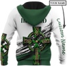 Irish St.Patrick Celtic cross 3d hoodie shirt for men and women custom name