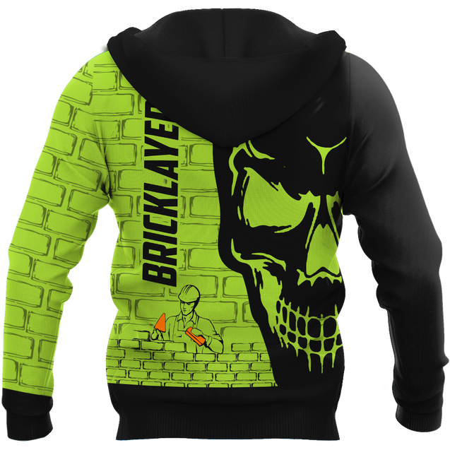 Premium Unisex Hoodie Customize Bricklayer Skull ML