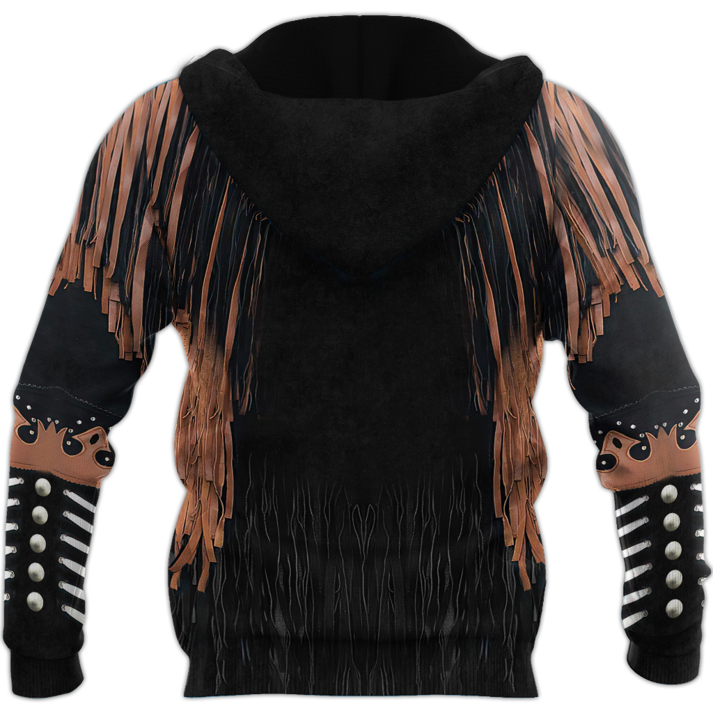 Native Cowboy Jacket No19 Cosplay 3D Over Printed Unisex Deluxe Hoodie ML