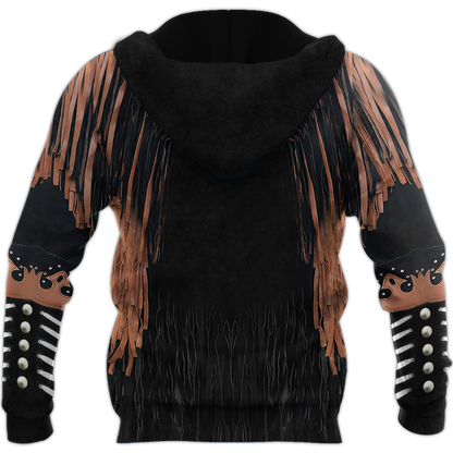 Native Cowboy Jacket No19 Cosplay 3D Over Printed Unisex Deluxe Hoodie ML
