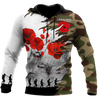 Premium Unisex Hoodie Poppy Flower Anzac Day ML