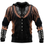 Native Cowboy Jacket No19 Cosplay 3D Over Printed Unisex Deluxe Hoodie ML