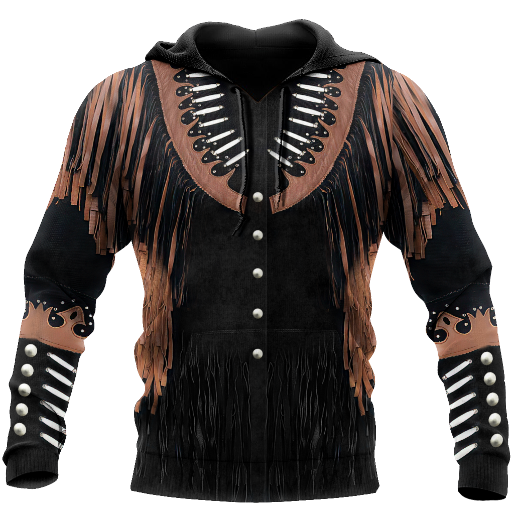 Native Cowboy Jacket No19 Cosplay 3D Over Printed Unisex Deluxe Hoodie ML