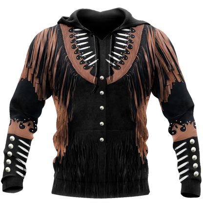 Native Cowboy Jacket No19 Cosplay 3D Over Printed Unisex Deluxe Hoodie ML