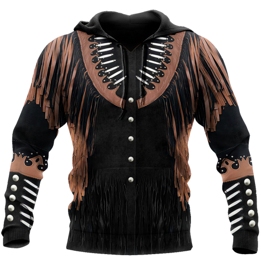 Native Cowboy Jacket No19 Cosplay 3D Over Printed Unisex Deluxe Hoodie ML